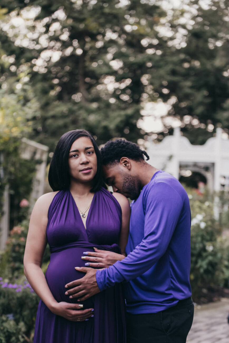Mother in Purple Dress at Mill Creek Riverside Gardens