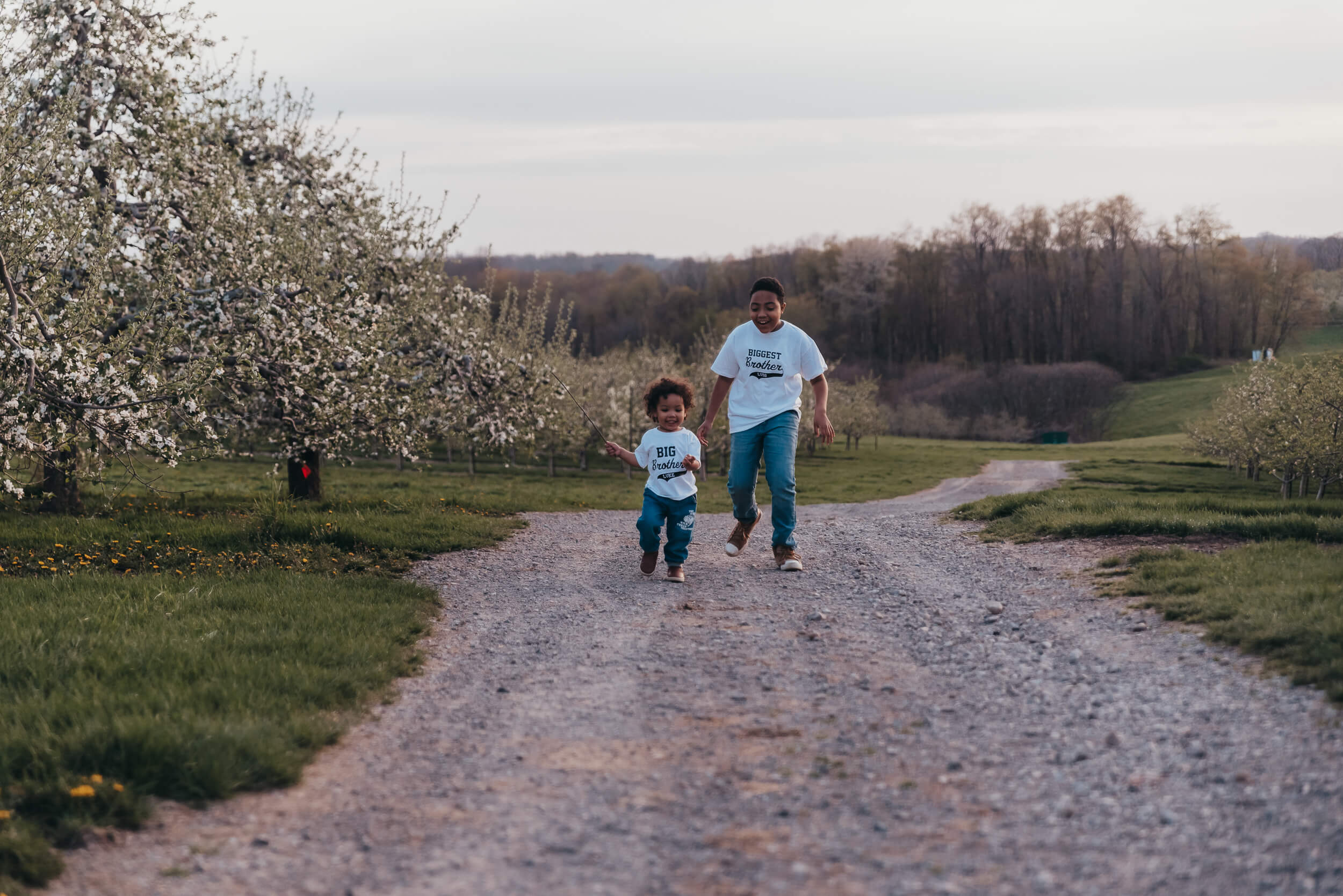 Brothers in Apple Orchard Cleveland Family Photographer Cleveland Clothing Co